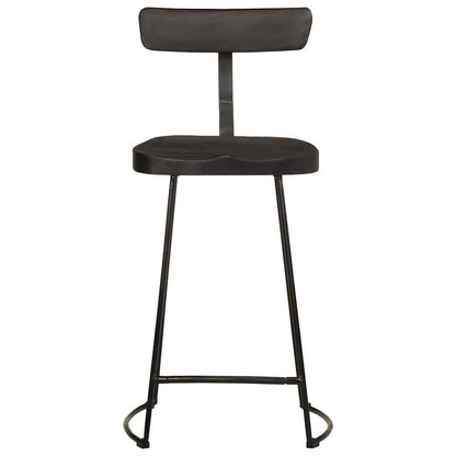 Barkrukken 2 st 49x43x88 cm massief mangohout zwart
