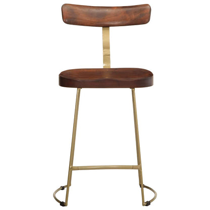 Barkrukken 2 st 49x43x79 cm massief mangohout