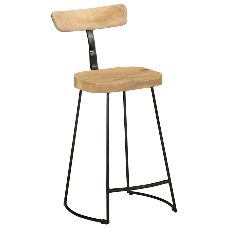 Barkrukken 2 st 49x43x88 cm massief mangohout