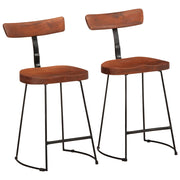 Barkrukken 2 st massief mangohout 49x43x79 cm