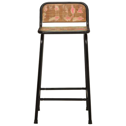 Barkrukken 2 st 46x35,5x80 cm massief gerecycled hout