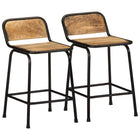 Barkrukken 2 stuks 46x35,5x70 cm massief mangohout