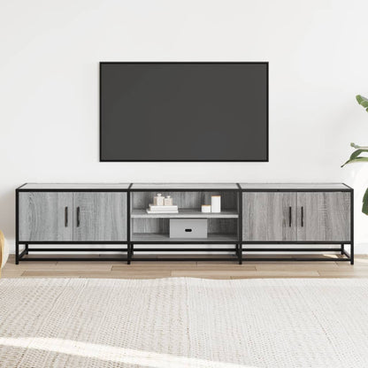 Tv-meubel 180x35x41 cm bewerkt hout grijs sonoma eikenkleurig