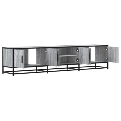 Tv-meubel 180x35x41 cm bewerkt hout grijs sonoma eikenkleurig