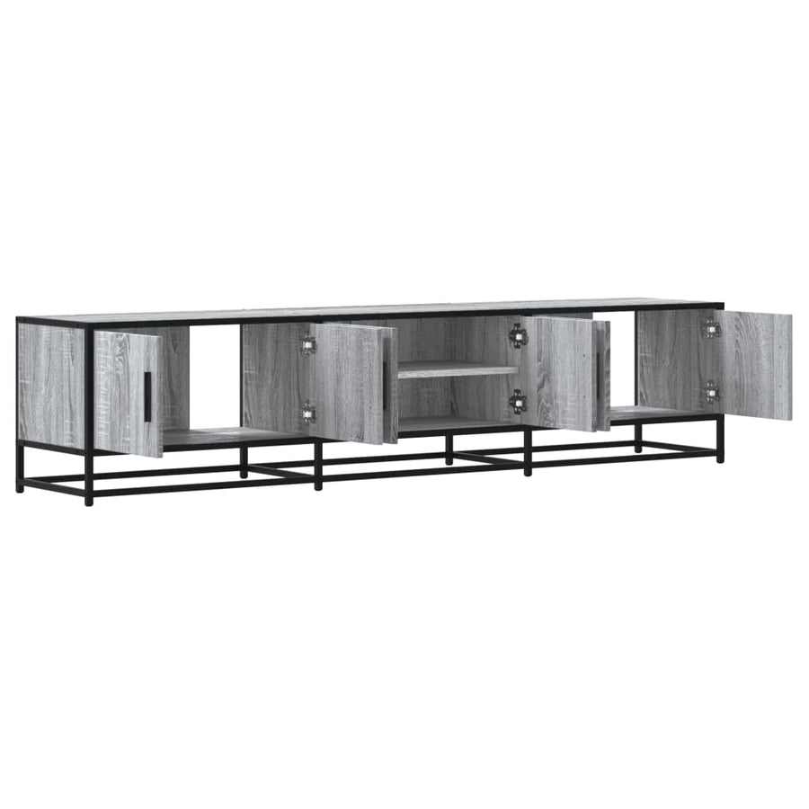 Tv-meubel 180x35x41 cm bewerkt hout grijs sonoma eikenkleurig
