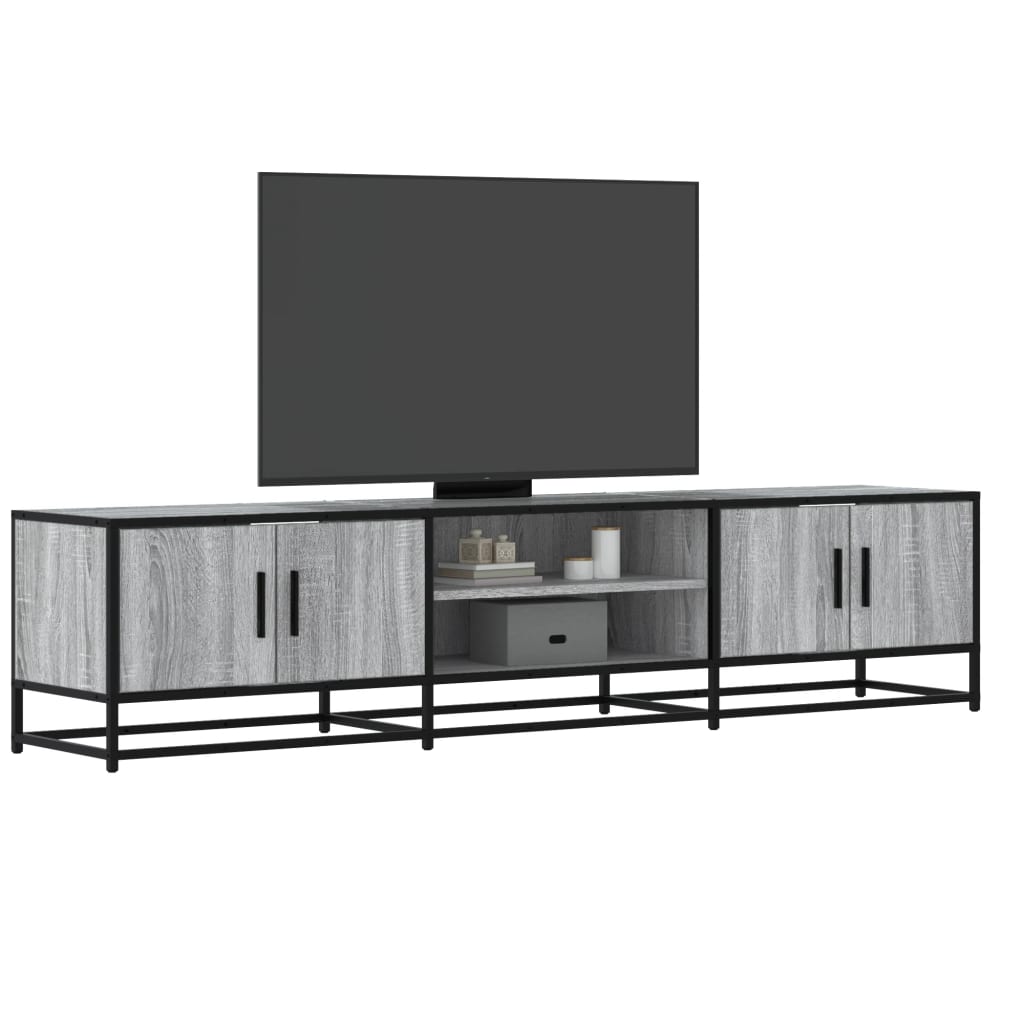 Tv-meubel 180x35x41 cm bewerkt hout grijs sonoma eikenkleurig