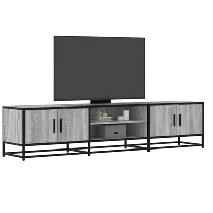Tv-meubel 180x35x41 cm bewerkt hout grijs sonoma eikenkleurig