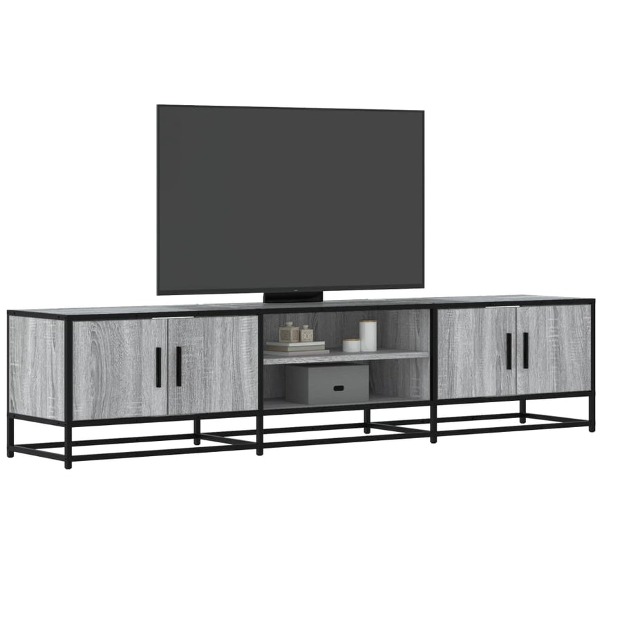Tv-meubel 180x35x41 cm bewerkt hout grijs sonoma eikenkleurig