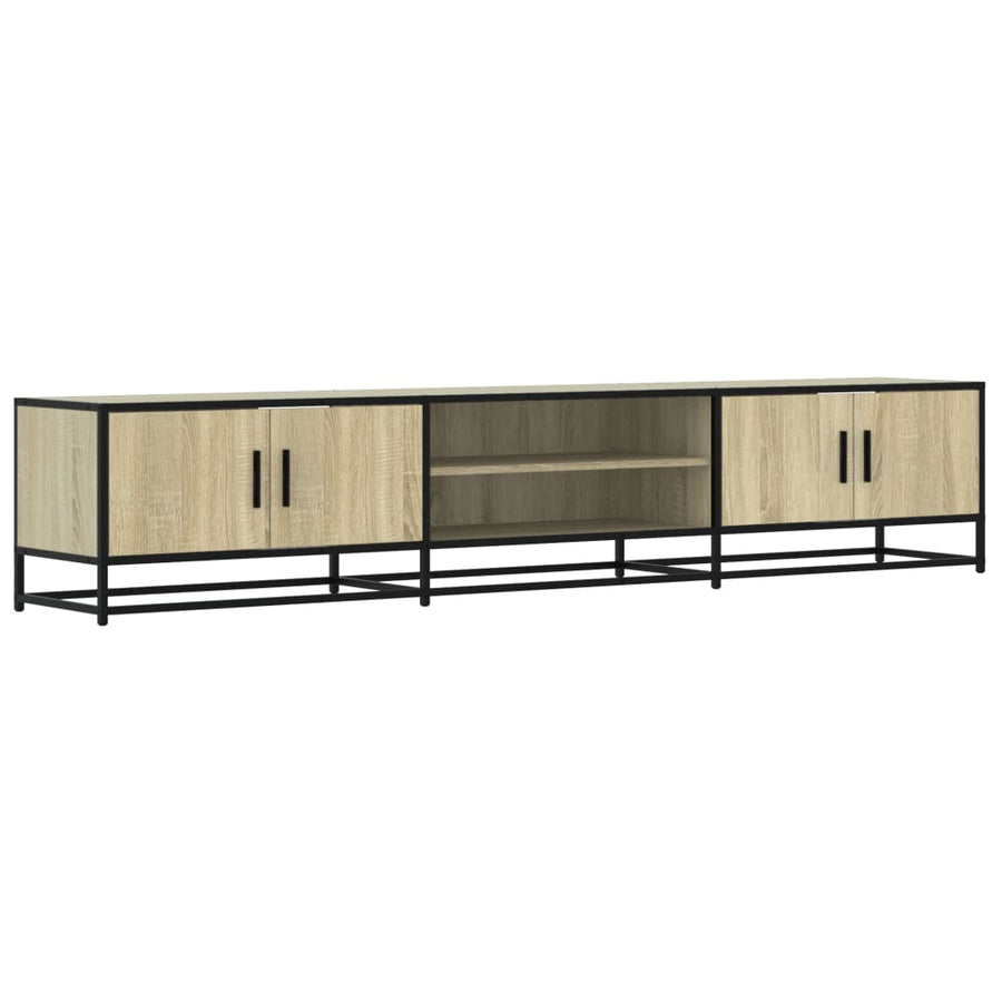 Tv-meubel 210x35x41 cm bewerkt hout sonoma eikenkleurig