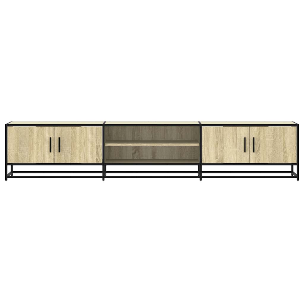 Tv-meubel 210x35x41 cm bewerkt hout sonoma eikenkleurig