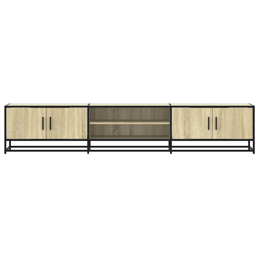 Tv-meubel 210x35x41 cm bewerkt hout sonoma eikenkleurig