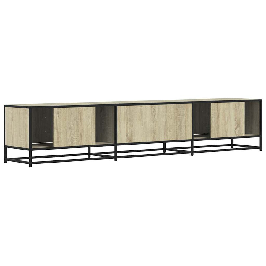 Tv-meubel 210x35x41 cm bewerkt hout sonoma eikenkleurig