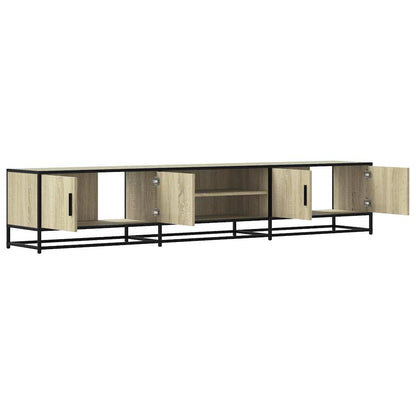 Tv-meubel 210x35x41 cm bewerkt hout sonoma eikenkleurig