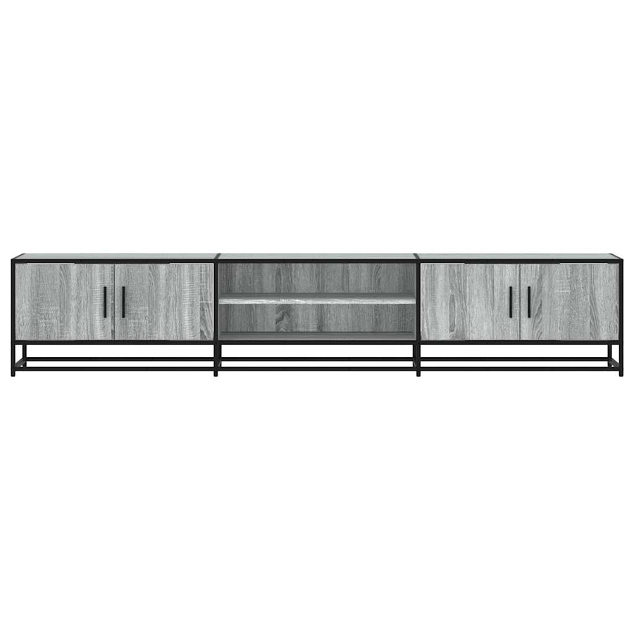 Tv-meubel 210x35x41 cm bewerkt hout grijs sonoma eikenkleurig