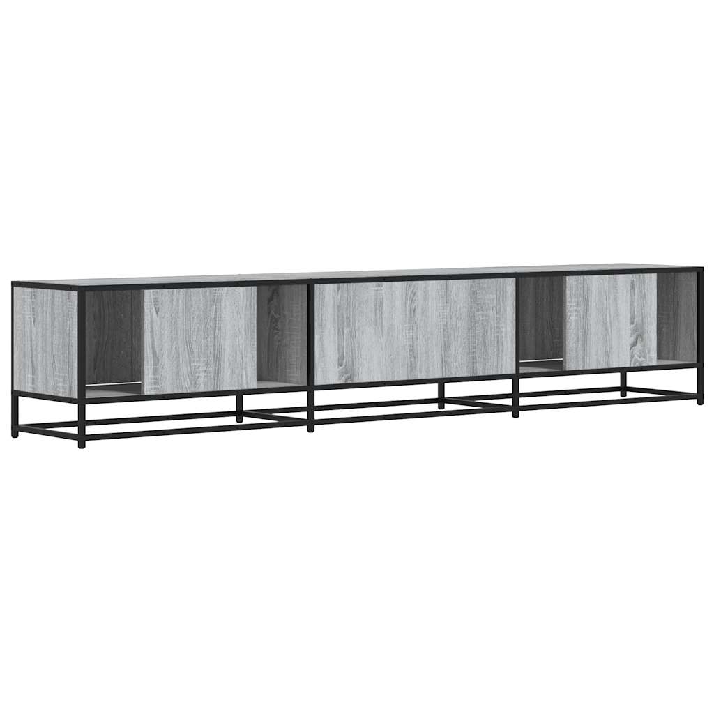 Tv-meubel 210x35x41 cm bewerkt hout grijs sonoma eikenkleurig