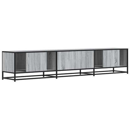 Tv-meubel 210x35x41 cm bewerkt hout grijs sonoma eikenkleurig