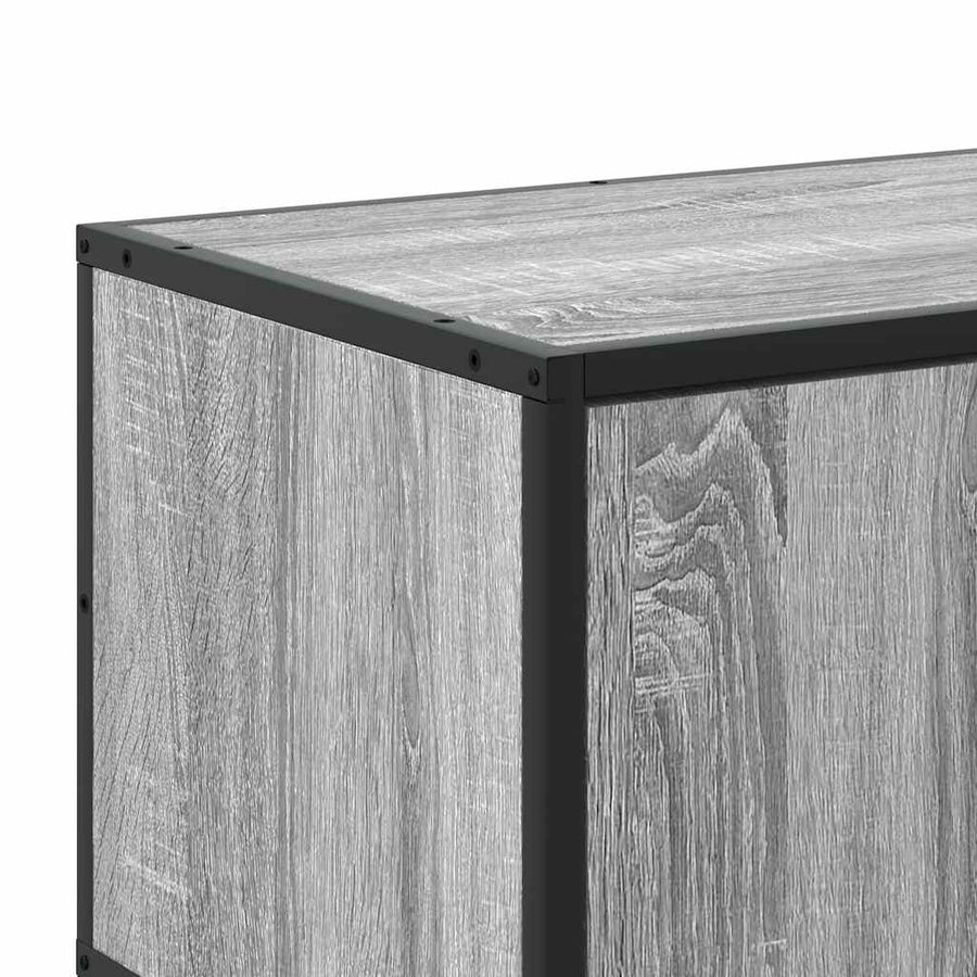 Tv-meubel 210x35x41 cm bewerkt hout grijs sonoma eikenkleurig