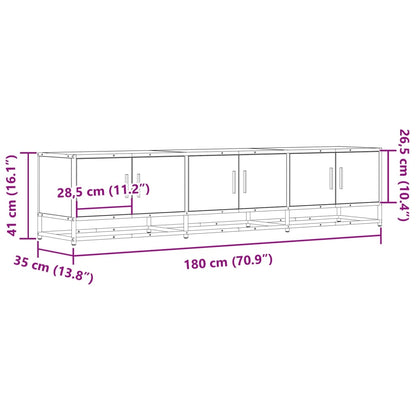 Tv-meubel 180x35x41 cm bewerkt hout sonoma eikenkleurig