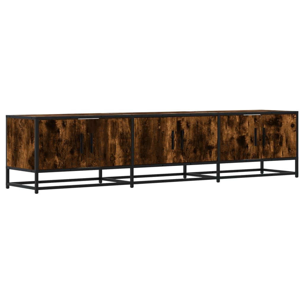 Tv-meubel 180x35x41 cm bewerkt hout gerookt eikenkleurig