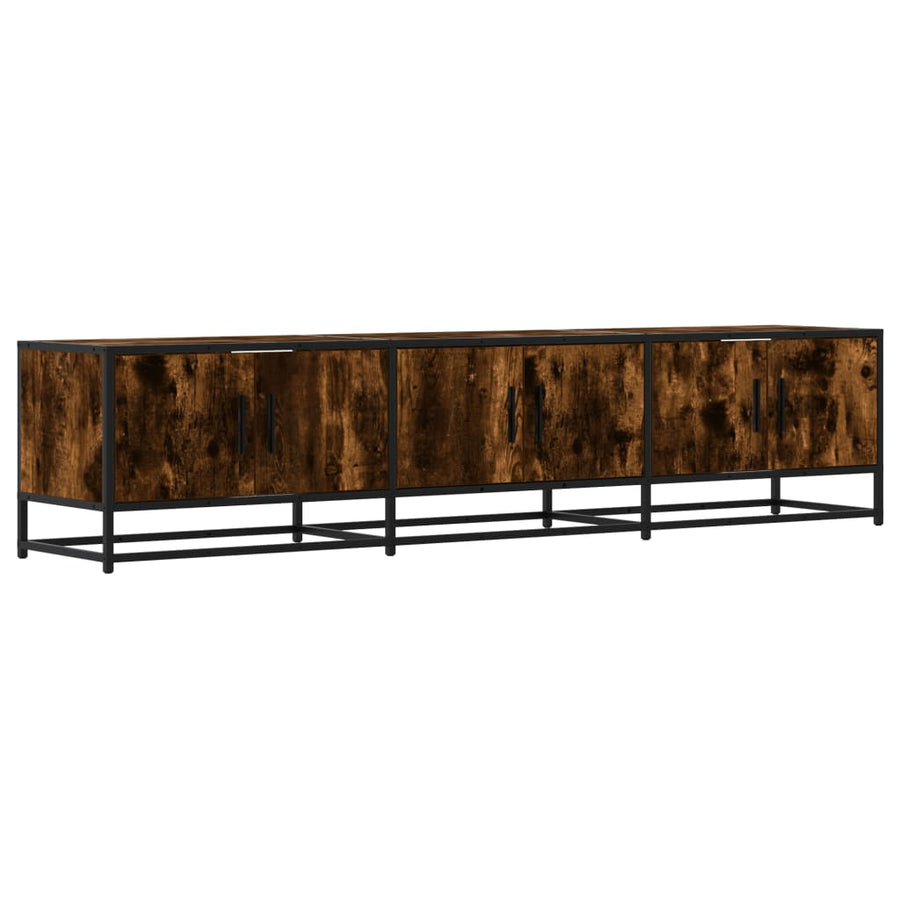 Tv-meubel 180x35x41 cm bewerkt hout gerookt eikenkleurig