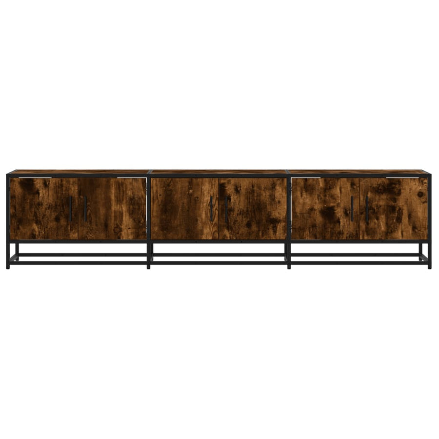 Tv-meubel 180x35x41 cm bewerkt hout gerookt eikenkleurig