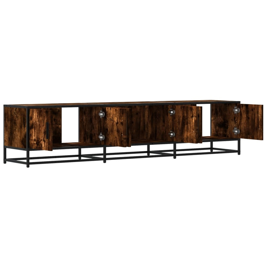 Tv-meubel 180x35x41 cm bewerkt hout gerookt eikenkleurig