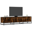 TV cabinet 180x35x41 cm engineered wood smoked oak