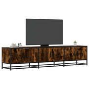 Tv-meubel 180x35x41 cm bewerkt hout gerookt eiken