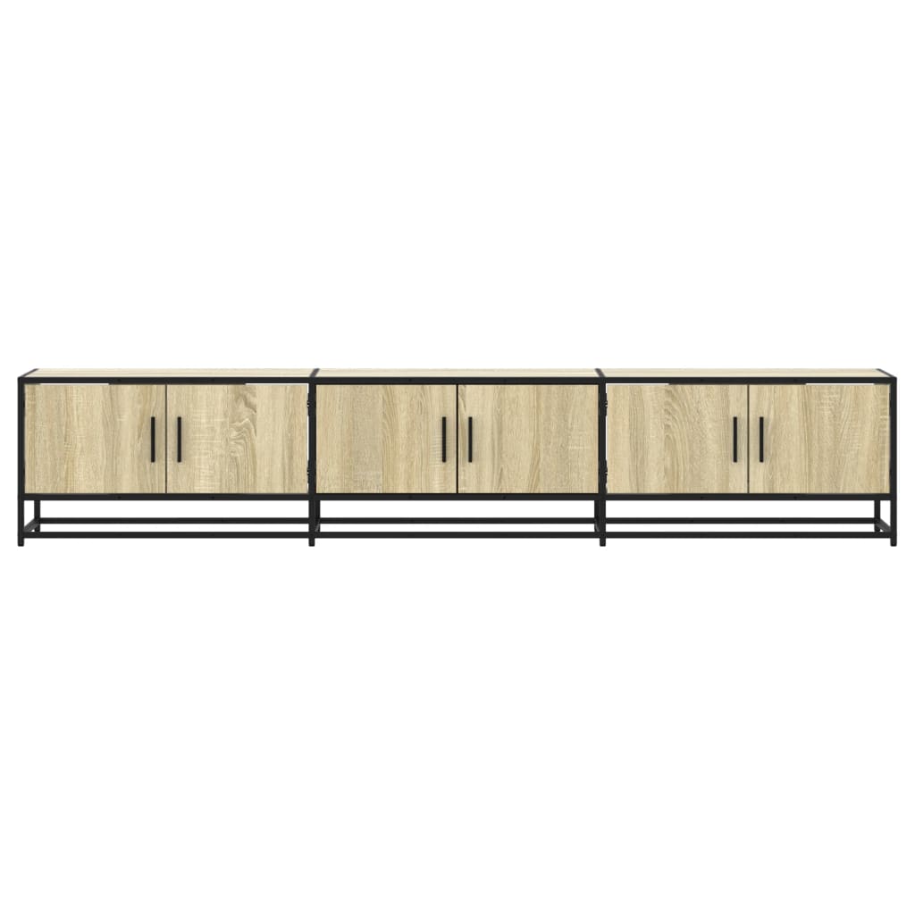 Tv-meubel 210x35x41 cm bewerkt hout sonoma eikenkleurig