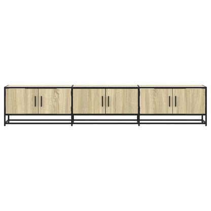Tv-meubel 210x35x41 cm bewerkt hout sonoma eikenkleurig