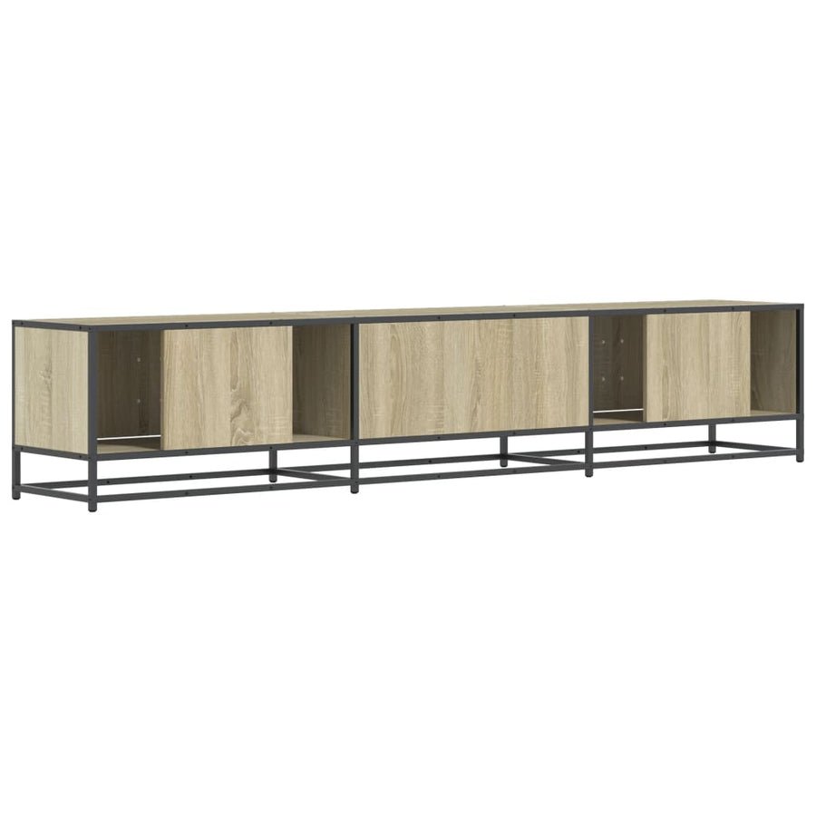 Tv-meubel 210x35x41 cm bewerkt hout sonoma eikenkleurig