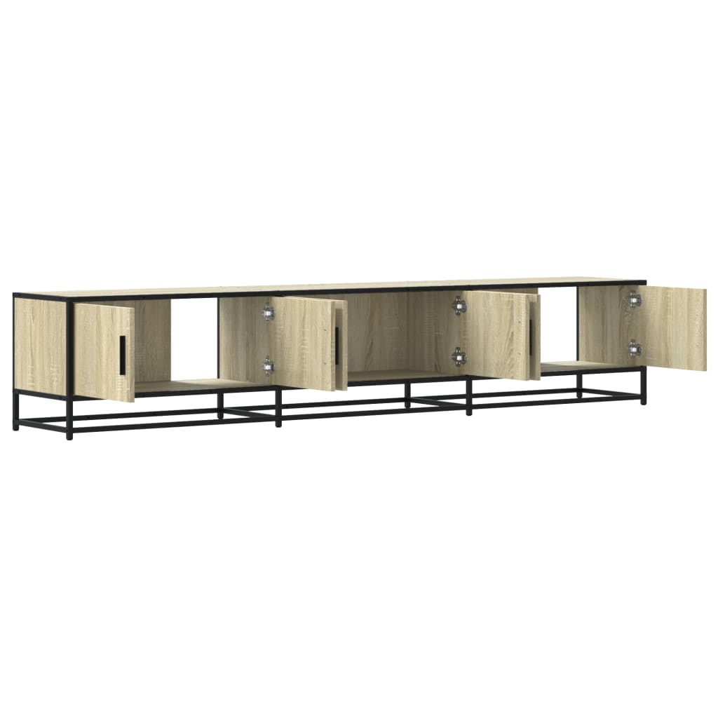 Tv-meubel 210x35x41 cm bewerkt hout sonoma eikenkleurig