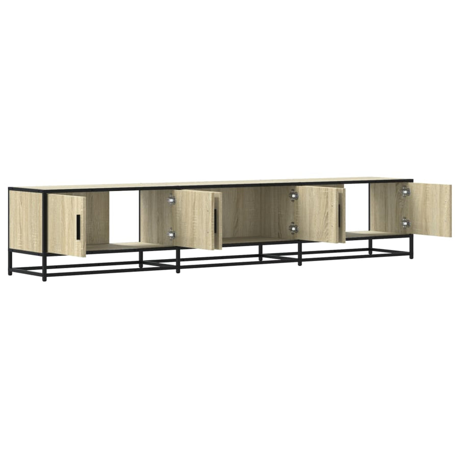 Tv-meubel 210x35x41 cm bewerkt hout sonoma eikenkleurig