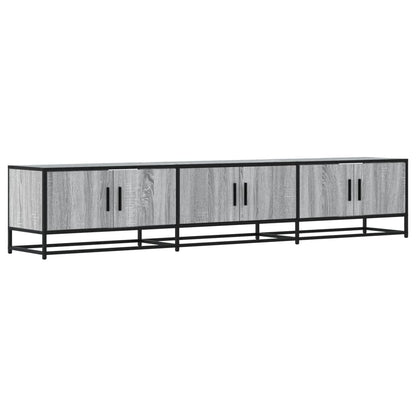 Tv-meubel 210x35x41 cm bewerkt hout grijs sonoma eikenkleurig