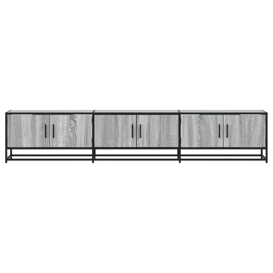 Tv-meubel 210x35x41 cm bewerkt hout grijs sonoma eikenkleurig