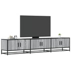 Tv-meubel 210x35x41 cm grijs sonoma eiken