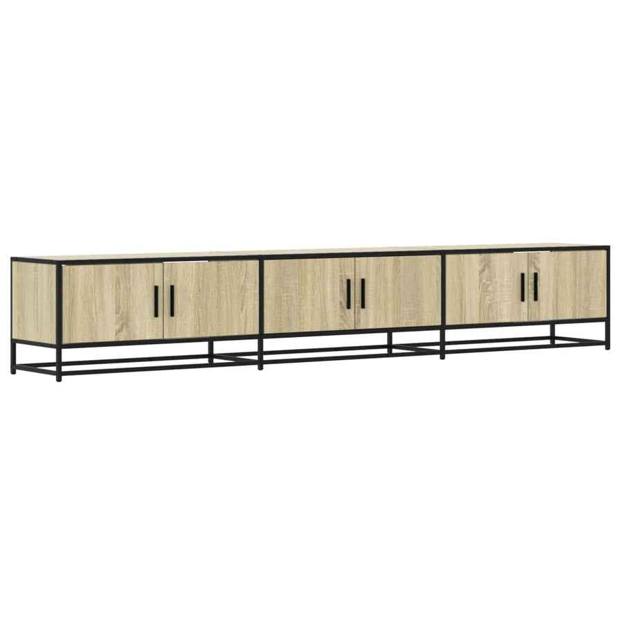 Tv-meubel 240x35x41 cm bewerkt hout sonoma eikenkleurig