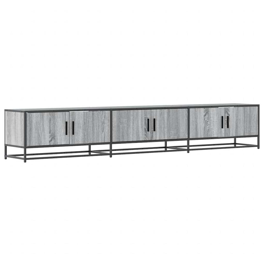 Tv-meubel 240x35x41 cm bewerkt hout grijs sonoma eikenkleurig