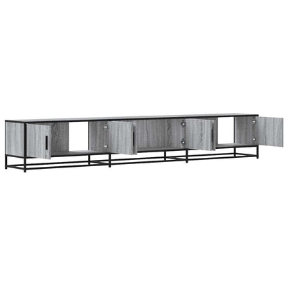 Tv-meubel 240x35x41 cm bewerkt hout grijs sonoma eikenkleurig