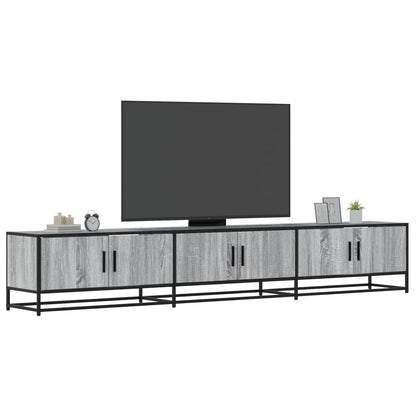 Tv-meubel 240x35x41 cm bewerkt hout grijs sonoma eikenkleurig