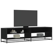 Tv-meubel 180,5x40x46 cm bewerkt hout zwart