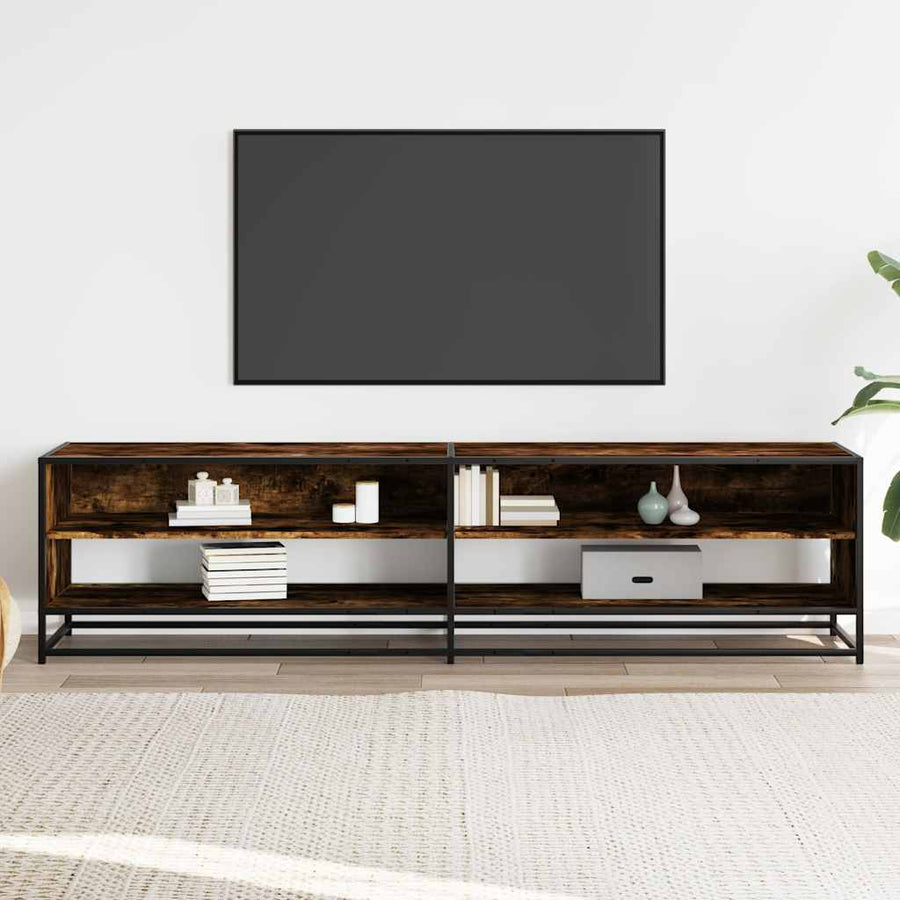 Tv-meubel 180,5x40x46 cm bewerkt hout gerookt eikenkleur