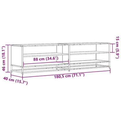 Tv-meubel 180,5x40x46 cm bewerkt hout gerookt eikenkleur