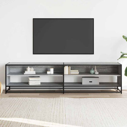 Tv-meubel 180,5x40x46 cm bewerkt hout grijs sonoma eikenkleurig