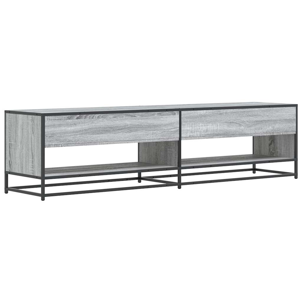 Tv-meubel 180,5x40x46 cm bewerkt hout grijs sonoma eikenkleurig