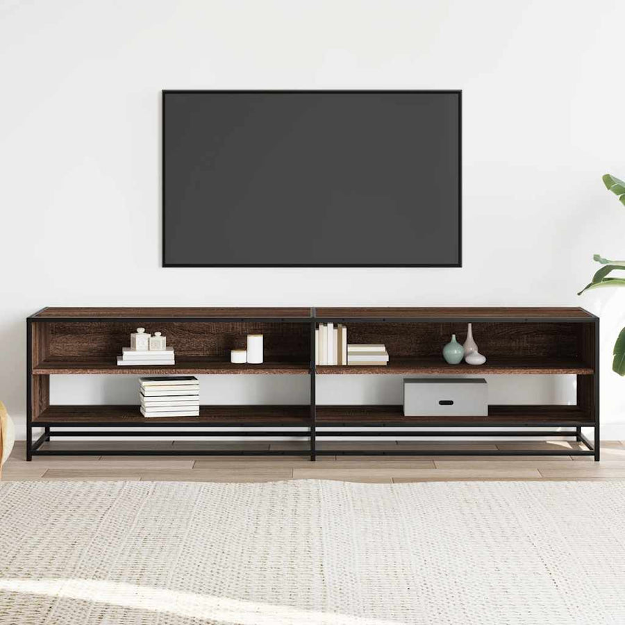 Tv-meubel 180,5x40x46 cm bewerkt hout bruin eikenkleurig