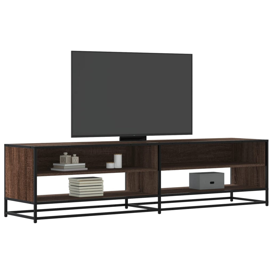 Tv-meubel 180,5x40x46 cm bewerkt hout bruin eikenkleurig