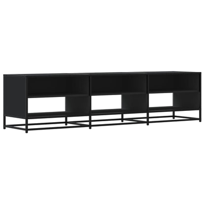 Tv-meubel 180x40x46 cm bewerkt hout zwart