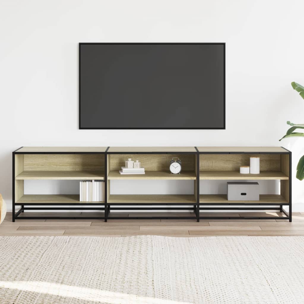 Tv-meubel 18x40x46 cm bewerkt hout sonoma eikenkleurig