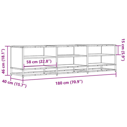 Tv-meubel 18x40x46 cm bewerkt hout sonoma eikenkleurig